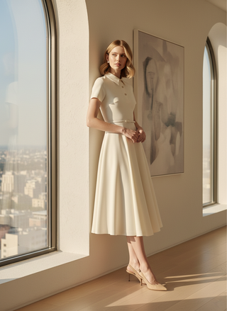 Polo Flared Midi Dress