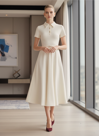 Polo Flared Midi Dress