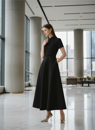 Polo Flared Midi Dress