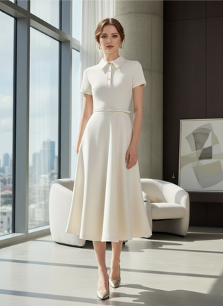 Polo Flared Midi Dress