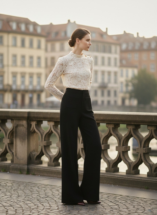 Tailored Wide-Leg Pants