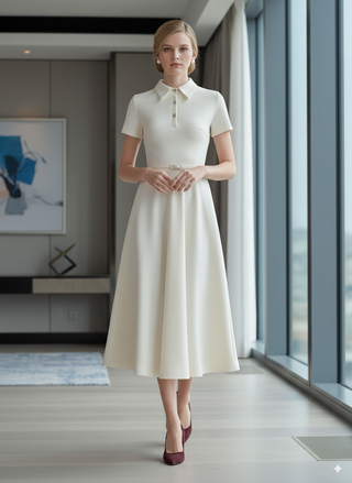 Button Shoulder Lace Top