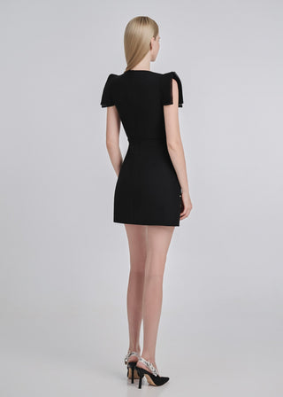 Embellished A-Line Mini Dress