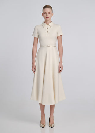 Polo Flared Midi Dress ANLICODE Polo Flared Midi Dress ANLICODE