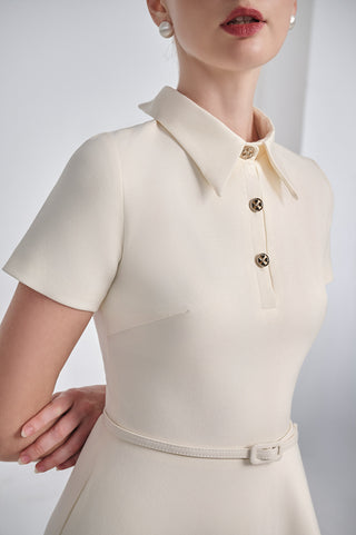 Polo Flare Midi Dress