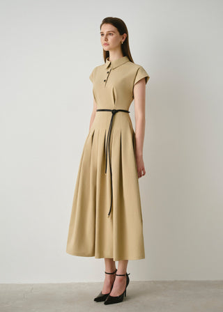 Polo Pleated Midi Dress