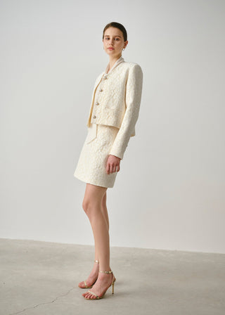 Lace Textured A-Line Mini Skirt