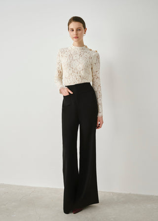 Tailored Wide-Leg Pants