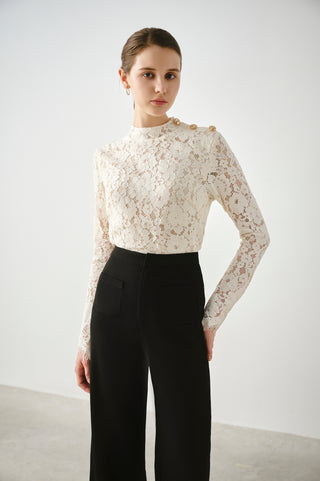 Tailored Wide-Leg Pants