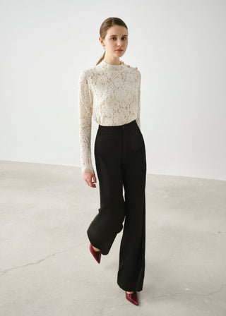 Tailored Wide-Leg Pants