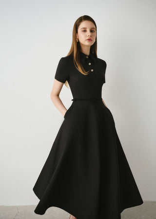 Polo Flared Midi Dress