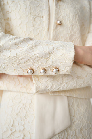 Lace Textured V-neck Jacket